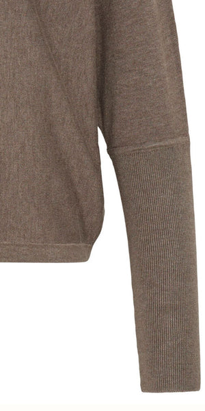 b young MORLA Batwing Fine Knit in Walnut Melange