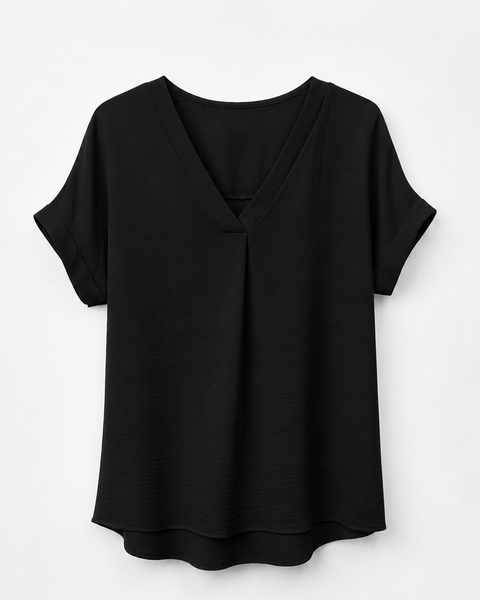 V Neck Textured Top (various colours)