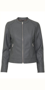b young Acom Leather Look Biker in Asphalt