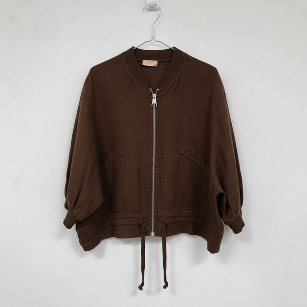 Linen Zip Bomber Jacket (various colours)
