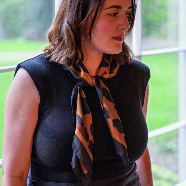CHALK Luna Scarf | Large Leopard Print