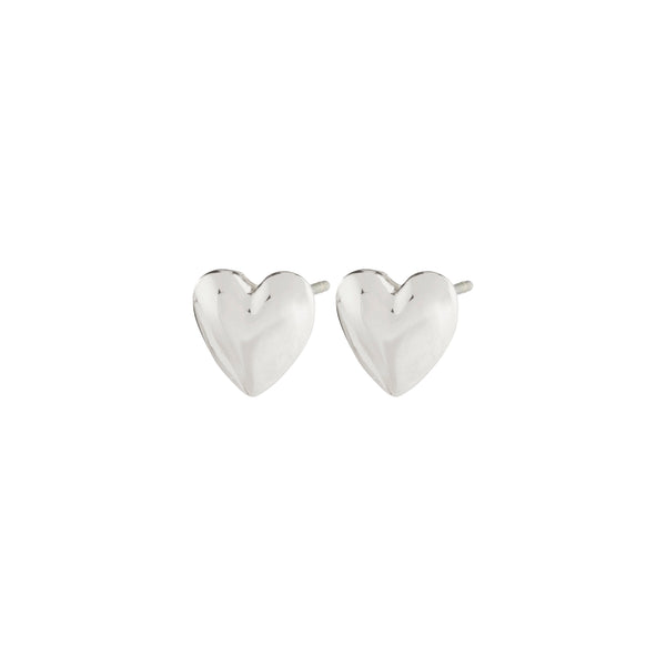 Pilgrim SOPHIA Heart Earrings in Silver - TheSecretCloset.Boutique