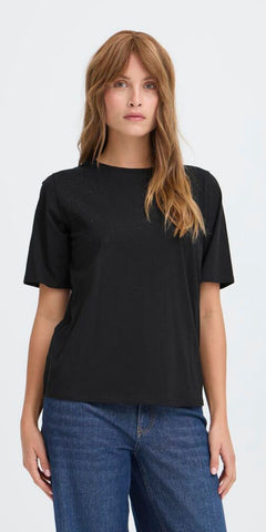 PULZ KADEN T Shirt in Black Beauty