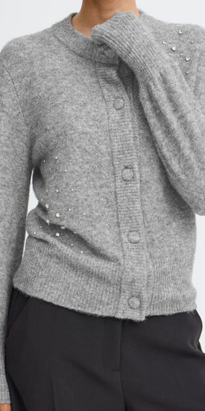 b young OMEA Rhinestone Cardigan