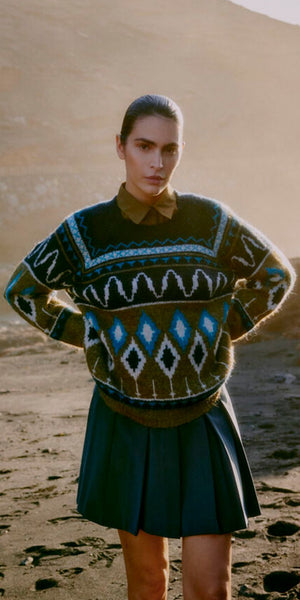 b young NAFTA Jacquard Jumper in Navy Blazer