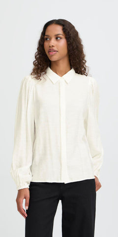 ICHI RHINES Shirt in Cloud Dancer
