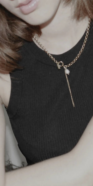 DANSK JOY Waterproof Link Pearl Necklace