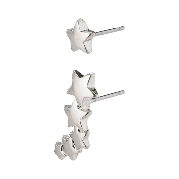 Pilgrim AVA Star Earrings in Silver - TheSecretCloset.Boutique