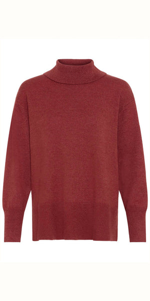 PULZ STEFFI Roll Neck in Spiced Apple