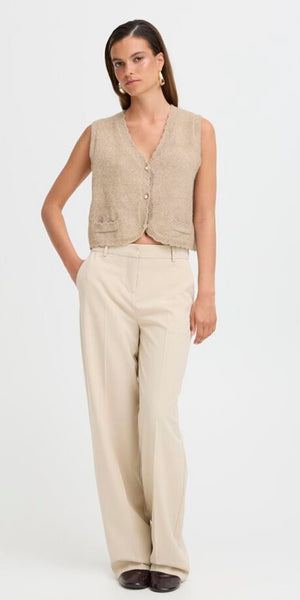 b young NADIKA Vest in String Melange