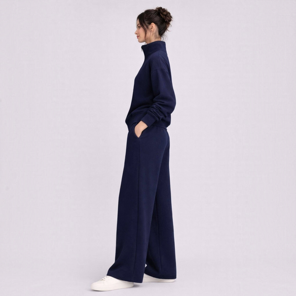BORN NOULI Supersoft Wide Leg Sweatpant in Deep Navy