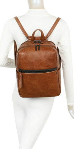 Leather Look Backpack