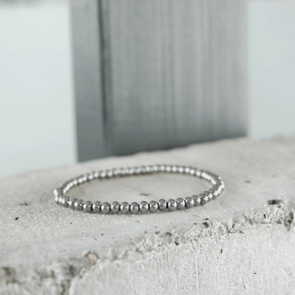 PASSION waterproof Ball Stretch Bracelet in Silver - TheSecretCloset.Boutique