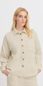 ICHI KATE Corduroy Shirt in Almond Milk