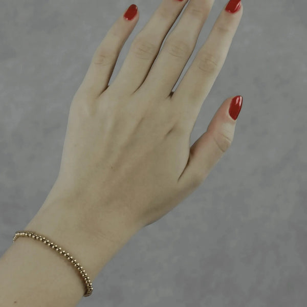 PASSION waterproof Ball Stretch Bracelet in Gold - TheSecretCloset.Boutique