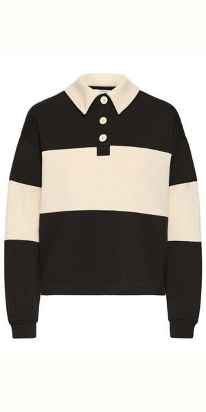 b young PUSTI Polo Pullover in Meteorite