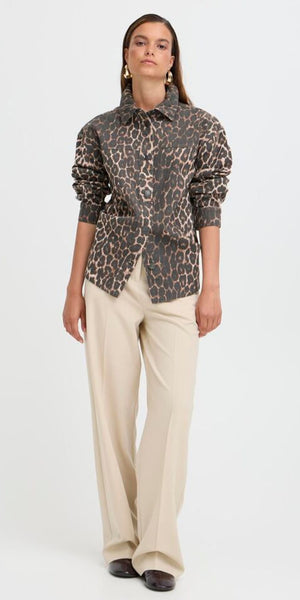 b young KENNA Shirt in Denim Leopard