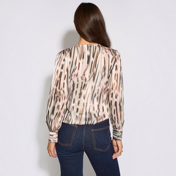 Animal Wrap Blouse