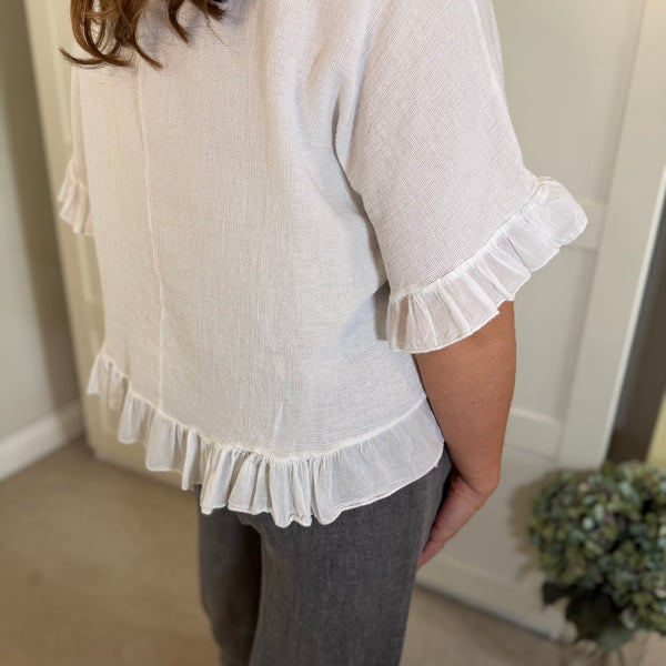 Cotton Frill Top (various colours)