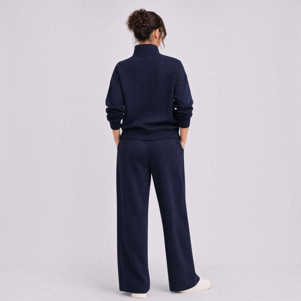 BORN NOULI Supersoft Wide Leg Sweatpant in Deep Navy