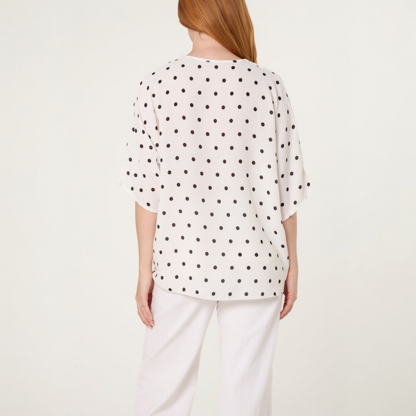 Polka Dot Tie Front Top (various colours)