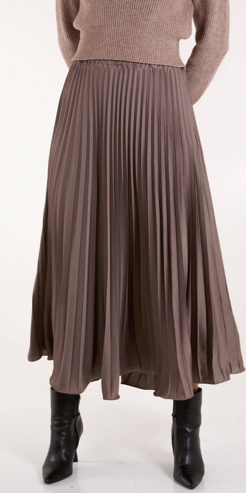 Satin Pleat Skirt