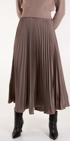 Satin Pleat Skirt