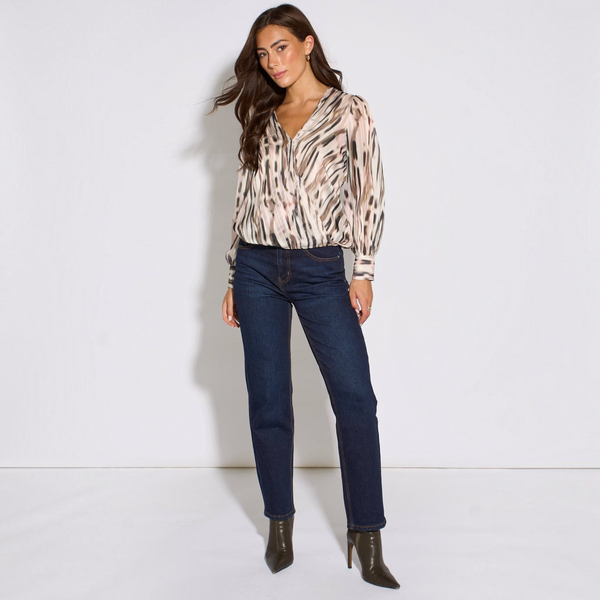Animal Wrap Blouse