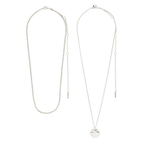 Pilgrim DECLAN Necklace 2-in-1 Set in Solver - TheSecretCloset.Boutique