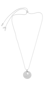 AUDREY Adjustable Pearl Dot Necklace in Silver