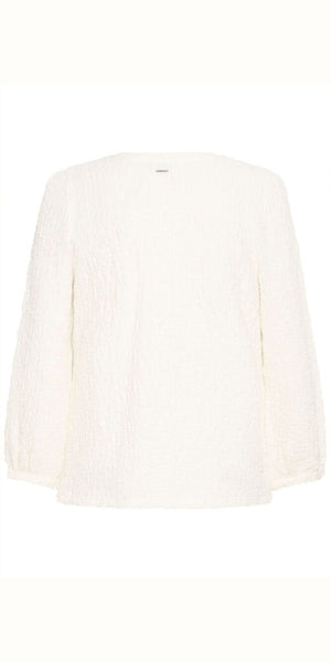PULZ JUNE 3/4 Sleeve T Shirt in Cloud Dancer