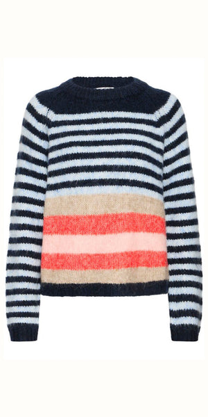 PULZ ABENA Striped Pullover