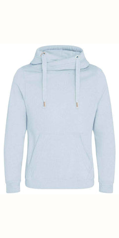 Cosy Cross Neck Hoodie in Sky Blue