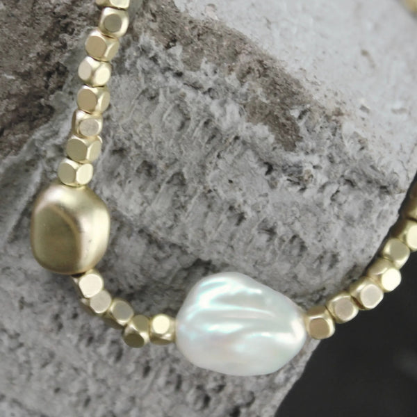 AUDREY Pearl Bracelet in Gold - TheSecretCloset.Boutique