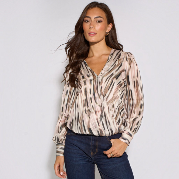 Animal Wrap Blouse