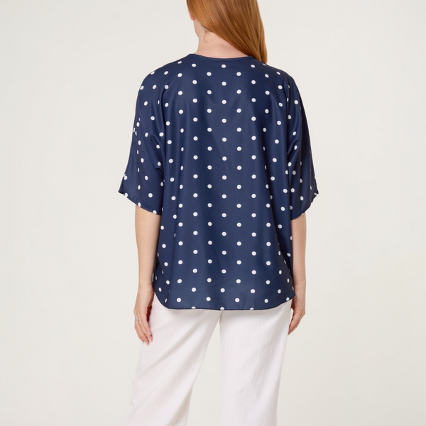 Polka Dot Tie Front Top (various colours)