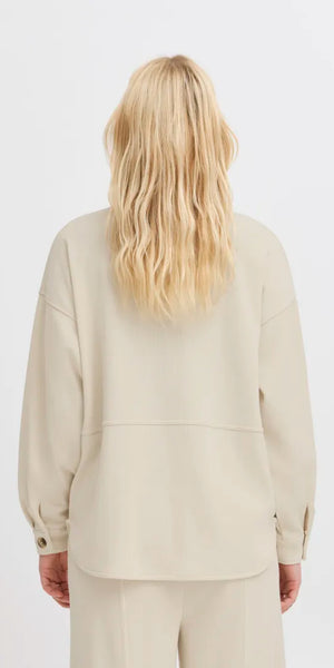ICHI KATE Corduroy Shirt in Almond Milk