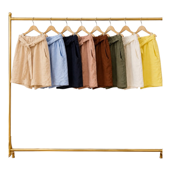 ALEXA Tie Linen Shorts (various colours)