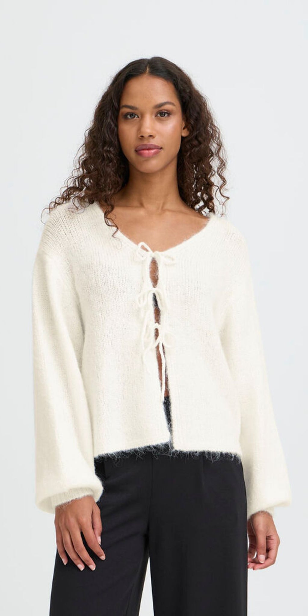 ICHI DABRIA Cardigan in Cloud Dancer