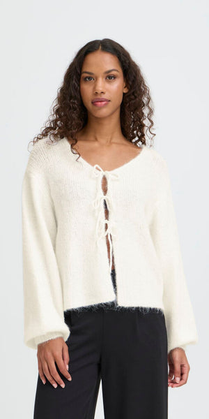 ICHI DABRIA Cardigan in Cloud Dancer