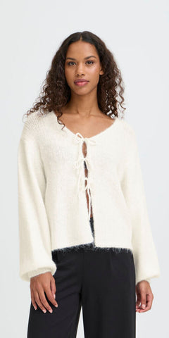 ICHI DABRIA Cardigan in Cloud Dancer