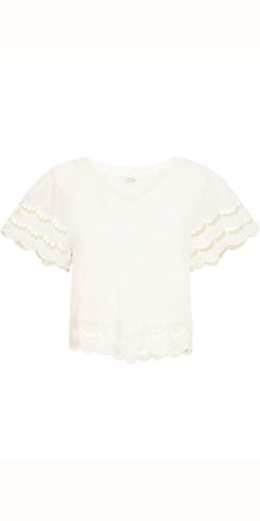 b young PALORA T Shirt in Marshmallow