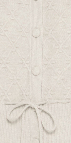 b young MIFFA Long Sleeve Cardigan in String Melange