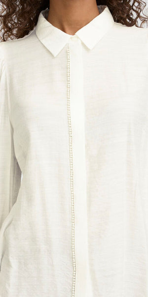 ICHI RHINES Shirt in Cloud Dancer