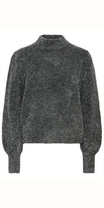 PULZ BLAIR Pullover in Dark Grey