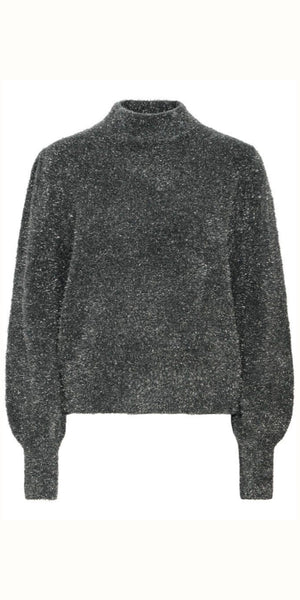 PULZ BLAIR Pullover in Dark Grey