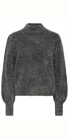 PULZ BLAIR Pullover in Dark Grey