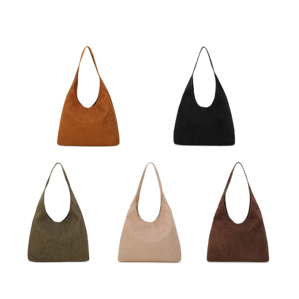 Zip Detail Suede Hobo Bag (various colours)