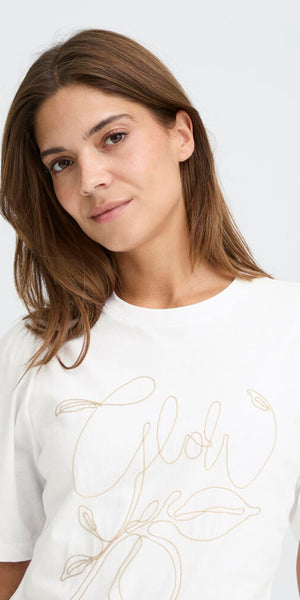 PULZ JULIETTE T Shirt in White