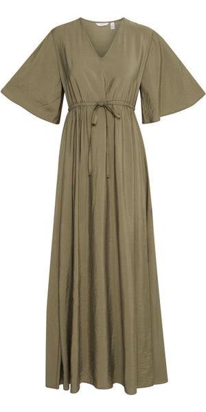 b young HAILEY V Neck Maxi Dress in Kalamata